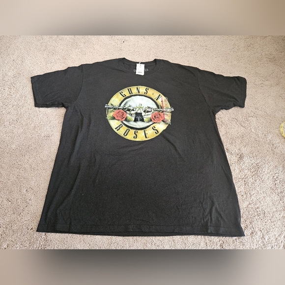 Guns N' Roses Classic Circle Logo Official Merchandise Men's Black Tee XXL NWT - Picture 1 of 5